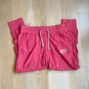 Nike small pink thin sweats